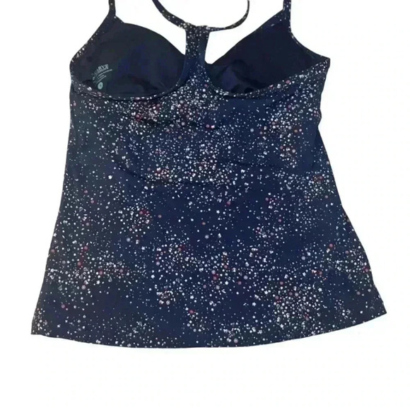 Carve Designs Stinson Tankini Top Small Blue Red White - Picture 5 of 8